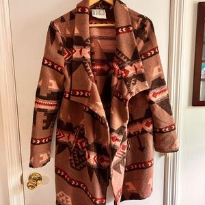 BB Dakota Brown Geometric Jacket